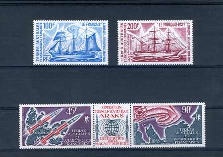 TAAF - Fransk antarktis Terr. - Luftpost - Årgang 1975 - Postfrisk