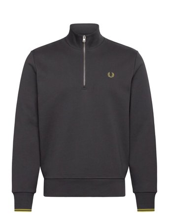 Fred Perry Half Zip Sweatshirt - Grey - L