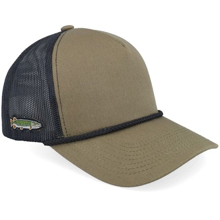 Skillfish - Svart trucker Caps - Tiny Pike Rope Olive/Black A-frame Trucker @ Hatstore