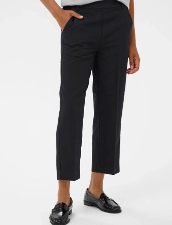 Kaffe Kasakura Hw Cropped Pants - Black - 36