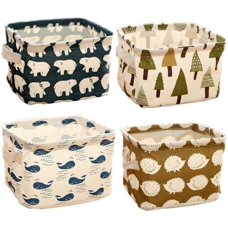 Folding Storage Basket with Large Capacity, Animal Style Storage Bins Collapsible Portable Boxes for Pet Kids Toys Books, Eco-Friendly Non-Toxic