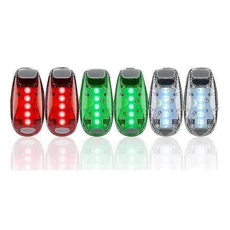 6 stk Sykkel LED Sikkerhetslys, Navigasjonslys For Båter Kajakk, 3 Typer Blinkende Modus, Vanntett Enkelt [DB] As shown