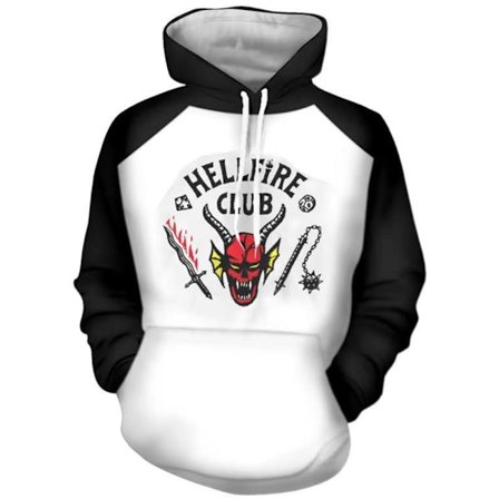 Adults Stranger Things Säsong 4 Hellfire Club Hoodies Tröjor
