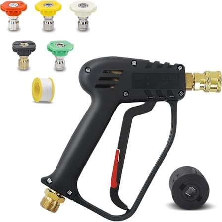 4000PSI Høytrykksspylerpistol med M22 14MM Slangekobling, Nilfisk/Bosh Hurtigkobling, Bilvaskepistol Panelpistol for Bilrengjøring