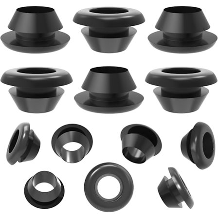 40 Stykker Gummikabelgjennomføringer Vanntette Elektriske Ledningsgjennomføringer Runde Gummitetninger for Beskyttelse av Ledninger og Kabler, ID 5MM 