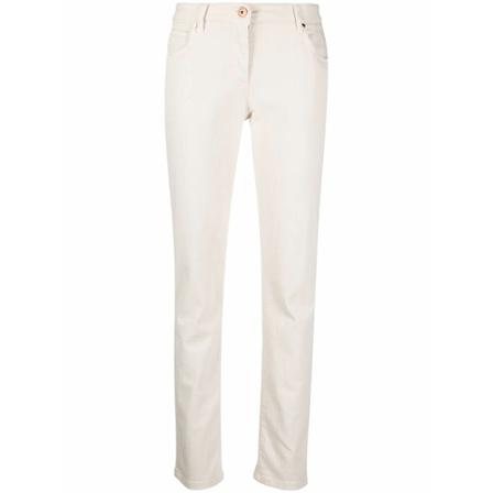 Brunello Cucinelli, Trousers Wit, Dames, Maat:L