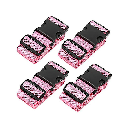 Kuffertstropper til Kufferter, Rejse Bælter Tilbehør 4stk, Pink