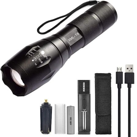 LED-taskulamppu työvalolla, superlumen-taskulamppu, USB-ladattava KLB