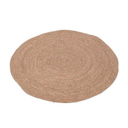 Søgræs stuetæppe, rundt 150x150 cm naturfarvet
