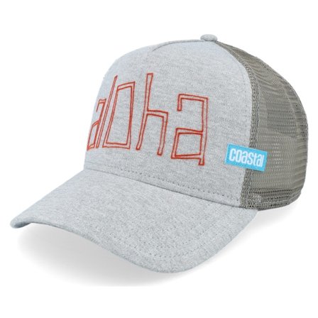 Coastal - Gris trucker Gorra - Hft Aloha Jersey Grey A-Frame Trucker @ Hatstore