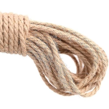 Jutegarn Reb 5mm,20m Tyk Reb Jute Snor Stærk Hamp Reb Snor Have Reb Til Diy Kunst Håndværk(3-lags)(gul)(1stk)