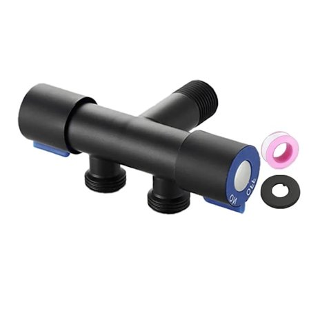 304 Rostfritt Stål Enkel Kall Vatten 1 In 2 Ut Badrum Toalett Vinkel Ventil Tvättmaskin Dubbel Utlopp Vatten Kran