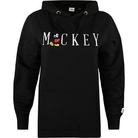 Disney Mickey Mouse Broderad Huvtröja För Dam/dam S Svart