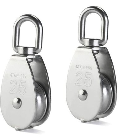 Enkel rulle, rostfritt stål rulle, lyftrulle, 304 rostfritt stål rulle, M25 lyftrulle, 400 kg, 2