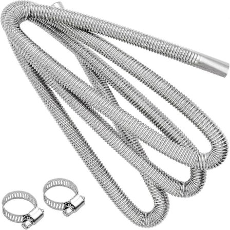 Eksosslange for strømgeneratorer 200 cm, eksosslange tilleggsvarmer eksos rustfritt stål eksoslyddemper bil rustfritt stål eksosrør