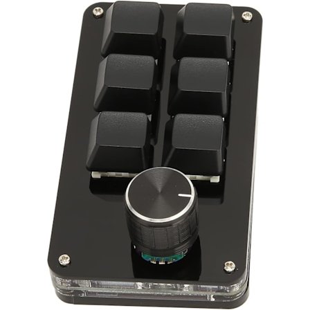 Tangentbord med makrotangenter PC-tillbehör Akryl 6-tangenter Minitangentbord med ratt USB gör-det-själv-programmerbart tangentbord Osu Gaming-