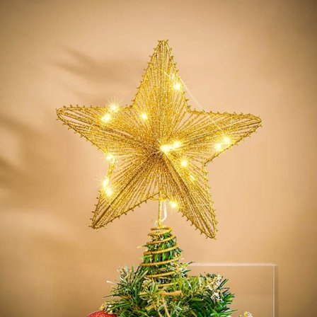 11,3 tommer stjerne juletræ pentagram dekoration, LED juletræ