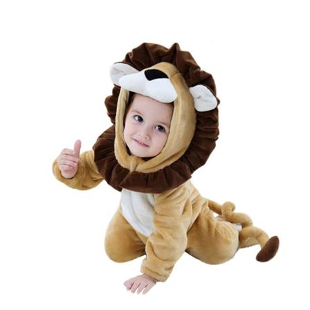Baby Dinosaur Kostym Barn Söt Hoodie Jumpsuit Halloween Lion 6-12 Months