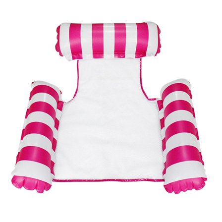 Fällbar poolvattenstol uppblåsbar hängmatta strandlounge stolar sjö utomhus PVC mjuk nylonnät flytande säng