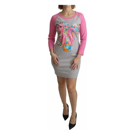Moschino My Little Pony Topp Tröja Klänning grå, Dam, Dam, Storlek: M