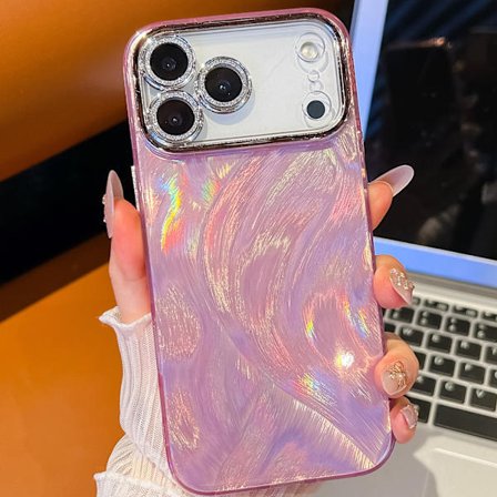 iPhone-skal med fjädermönster, lämpligt för iPhone 17, Air, Pro, Pro Max, falltåligt mobilskal F iPhone17proMax