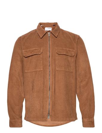Slh Loosecarl Overshirt Ls Cord W Brown Selected Homme