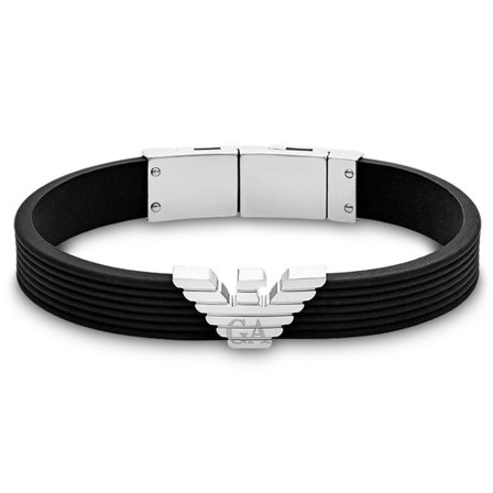 Emporio Armani Eagle Logo Silikone ID Armbånd til mænd