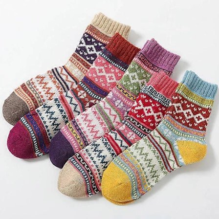 Vintersokker, varme uldsokker, til at bære til jul, julesokker