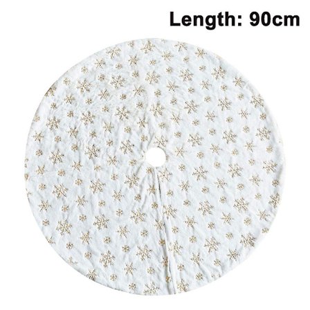 Christmas Tree Skirt -90cm Faux Fur Tree Skirt Christmas Decorations Holiday Thick Plush Tree Xmas Ornaments