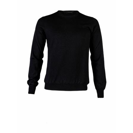 Tagliatore, Round-neck Knitwear Zwart, Heren, Maat:XL