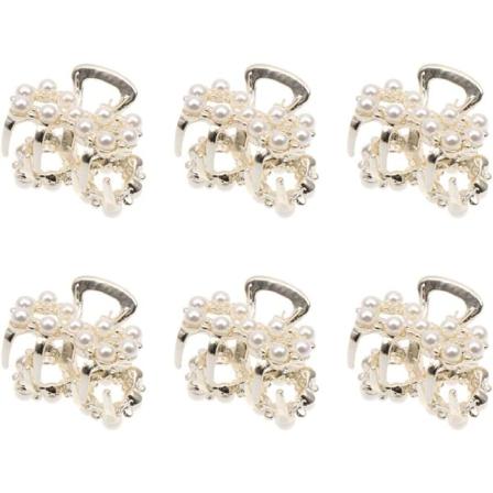 12 stk. Perle Mini Grip Octopus Klips Spider Jaw Hårklemme Klips Plast Hårklemmer Pins Hårtilbehør for Kvinner Jenter Damer Brud