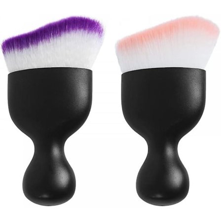 2 stk. bilrengøringsbørster til interiør, bløde buede bilrengøringsbørster til køretøjer