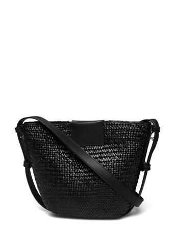 Ebro Straw Crossbody Bags Crossbody Bags Svart AllSaints*Betinget Tilbud