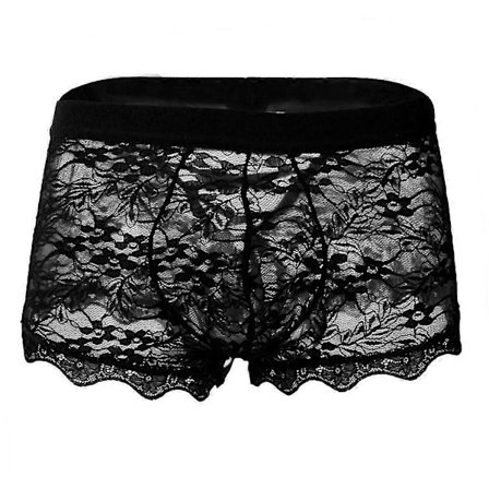 Pitsinen läpinäkyvä verkkokangas matala vyötärö miesten alushousut boyshort