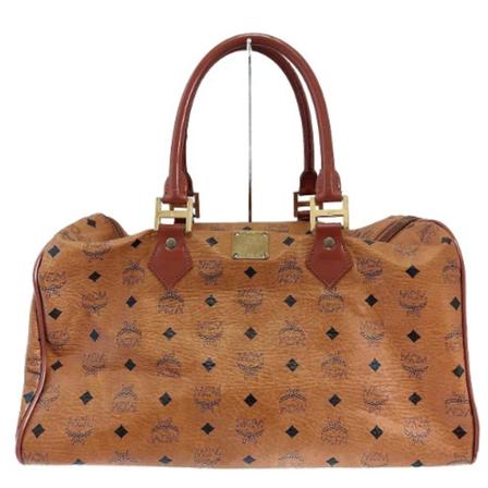 MCM Pre-owned Pre-ownedLeathertravel-Väska brun, Dam Vintage Väskor, Dam, Storlek: ONE SIZE