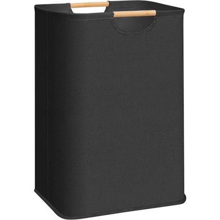 Stor Vasketøjskurv – Sammenklappelig Vasketøjskurv med Bambushåndtag til Soveværelse og Vaskerum_TF_TF