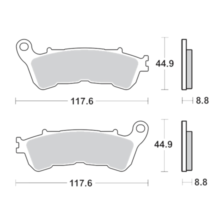 Přední Brzdové Destičky Moto-Master RoadPro Slinuté - Honda CBF 500 ABS 2004-2008