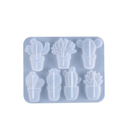 Epoxy Resin Mold Kaktus nøkkelringer Silikonform
