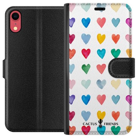 Yhteensopiva Lompakkokotelo Apple Apple iPhone XR Cactus and Friends - Watercolor Love Grid