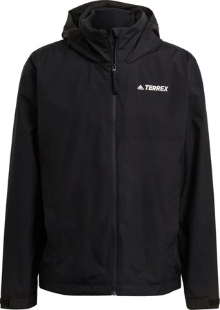 Adidas Men's Terrex Multi RAIN.RDY Primegreen Two-Layer Rain Jacket Men rain jackets Black M