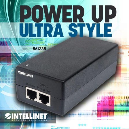 INTELLINET Ultra PoE+ Injector IEEE 802.3at/af 60W 1 port RJ45 gigabit