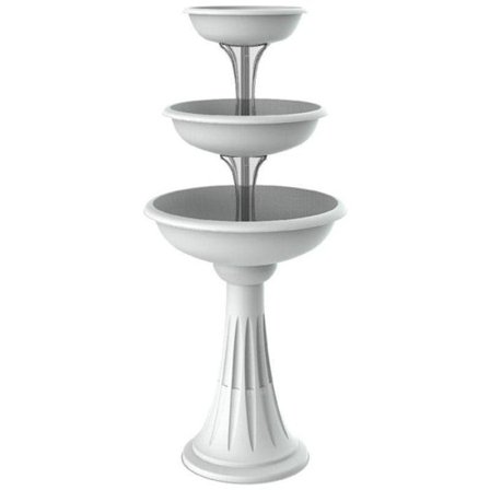 Design blomsterkrukke - Trevy - D 50 x H 114 cm - Hvid