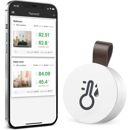 Bluetooth 5.0 termometer Hygrometer, trådlös app-kontroll Accura