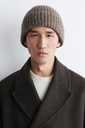COS Homme Bonnet Marin En Mélange D'alpaga in Beige