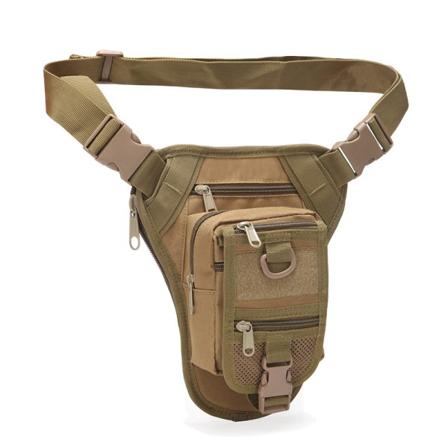 Vedenpitävä vuorikiipeilyn monitoimilaukku ulkokäyttöön army green 15*10*28cm