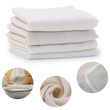 Bedst Sælgende 5 stk./sæt Ostestof, Genanvendelig, Ubleget Forudskåret Ostestof Si MuslinstofBY