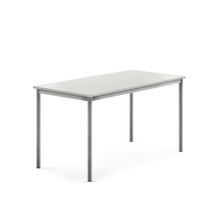 Tisch SONITUS, 1400x700x720 mm, Hochdrucklaminat grau, alugrau