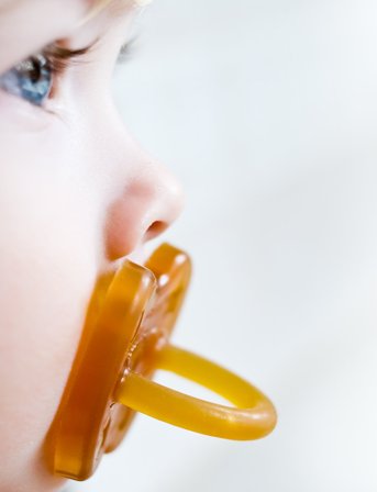 HEVEA Pacifier Orthodontic 3-36 Months - Orange - 3-36M