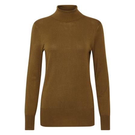 Kaffe Astrid Roll Neck Brun, Dame Rullekraver