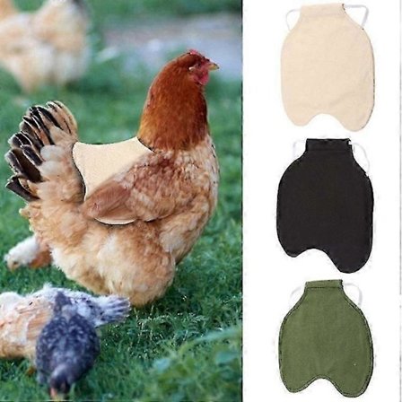 4 Kycklingsadel Ankväst Skydd Kycklingvingar Jackor Kycklingförkläden Fjäderfätillbehör - Svart Liten 20 19.5cm